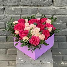 Цветочная композиция из Розы в коробке в Чистополе