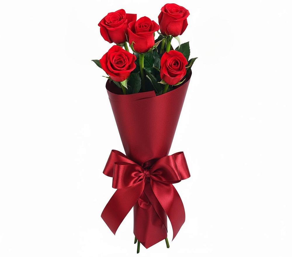 Букет 5 Красных роз Эдлесс Лав в Чистополе