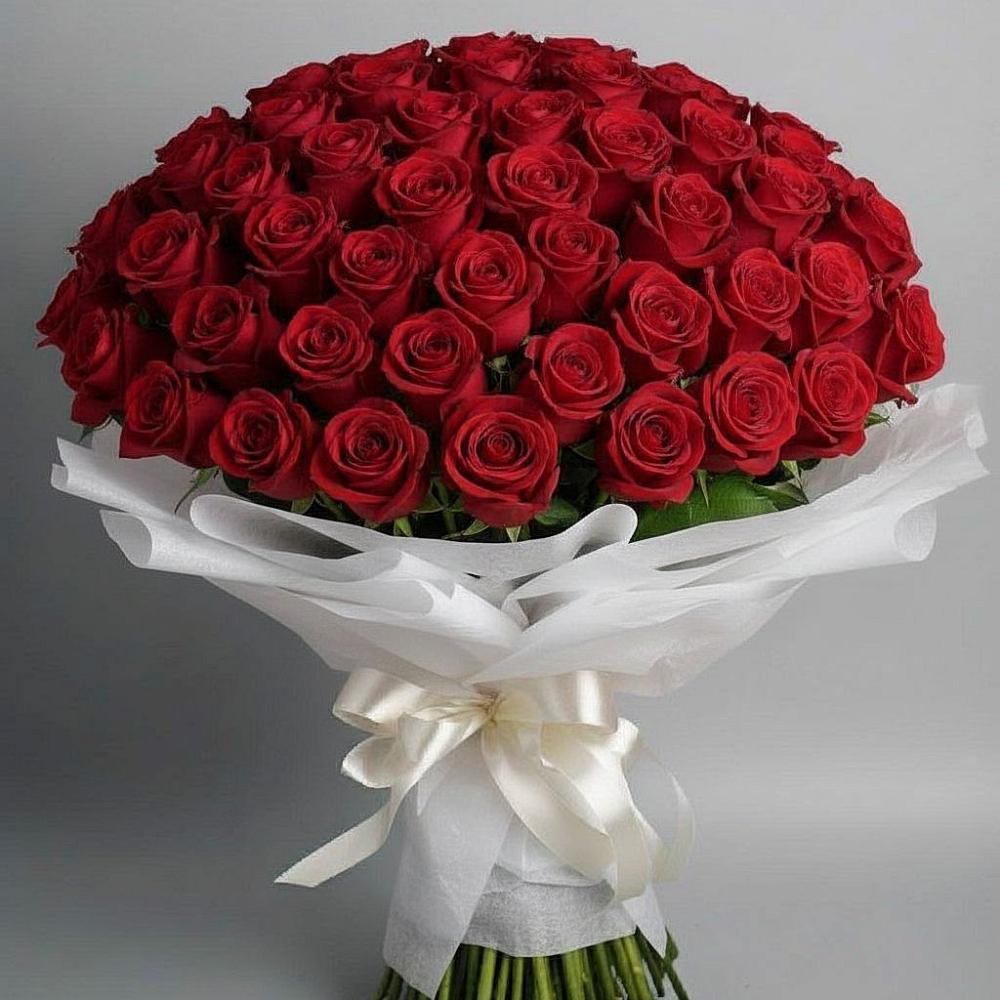 Букет 101 Красная роза Блэк Мэджик в Чистополе