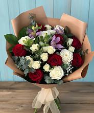 Букет цветов из:  Розы и Альстромерии #REPLACE_PRED# Чистополе