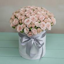 Цветочная композиция из Розы в шляпной коробке в Чистополе