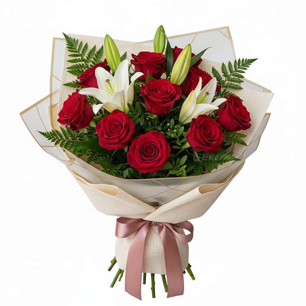 Букет цветов из: Лилии и Розы в Чистополе