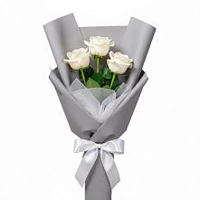Букет 3 белые розы #REPLACE_PRED# Чистополе