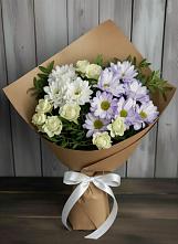 Букет цветов из:  Хризантемы и Розы в Чистополе