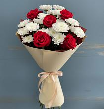 Букет цветов из:  Розы и Хризантемы в Чистополе