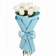 Букет 7 белых роз Проуд в Чистополе