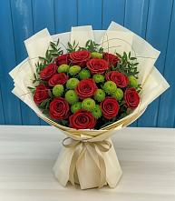 Букет цветов из:  Розы и Хризантемы в Чистополе