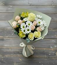 Букет цветов из:  Альстромерии, Розы и Хризантемы в Чистополе