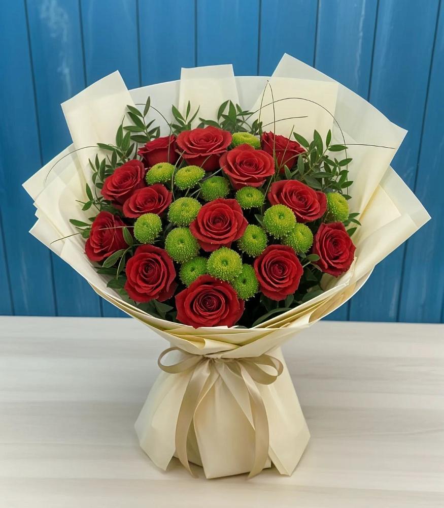 Букет цветов из: Розы и Хризантемы в Чистополе