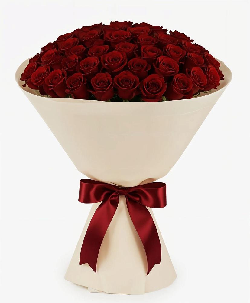 Букет 101 Бордовая роза Блэк Бакарра в Чистополе